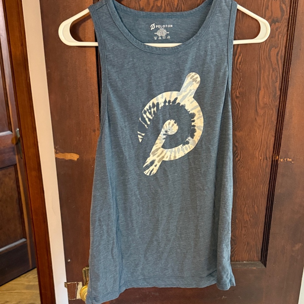 Peloton Gray Tie-Dye Logo Tank
